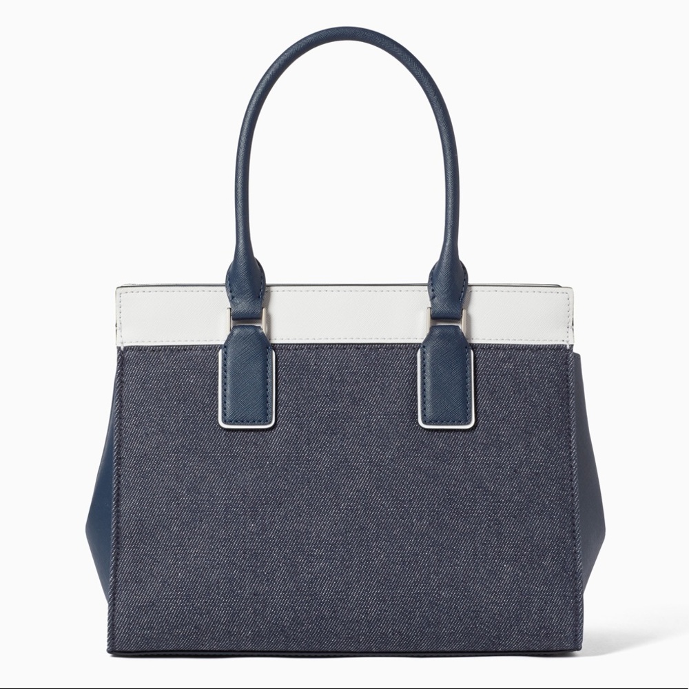 Kate Spade cameron denim colorblock satchel - Picture 6 of 6